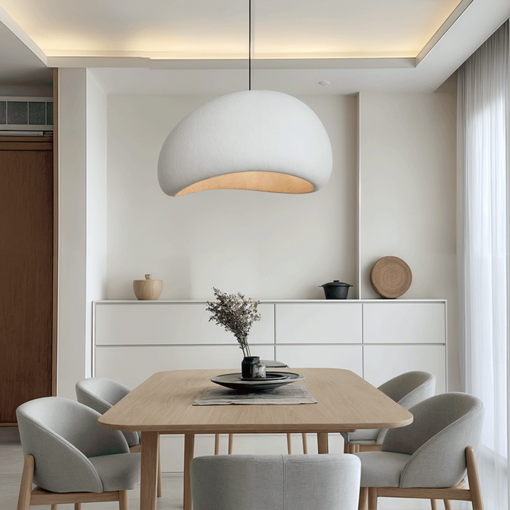 Sculpted Dome Pendant Light with Adjustable Height - Modern Design