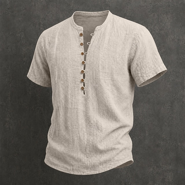 Dawed Summer Shirts with Button Placket, view 6 - Elena Harper