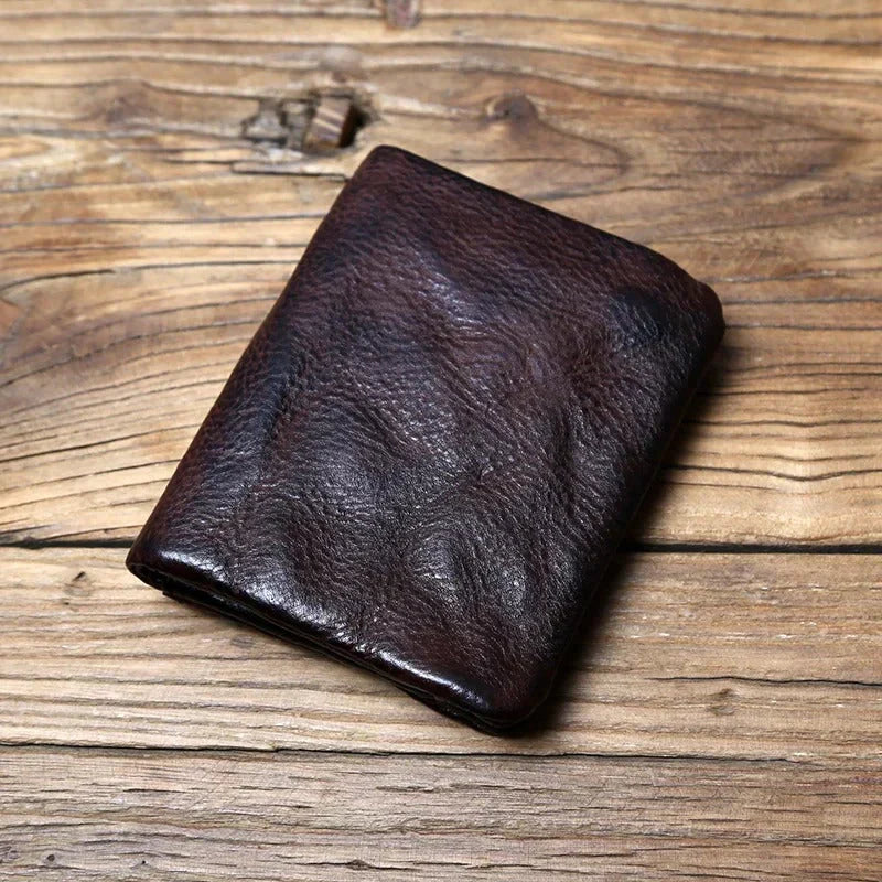 Severo Rustic Leather Wallet, view 2 - Elena Harper