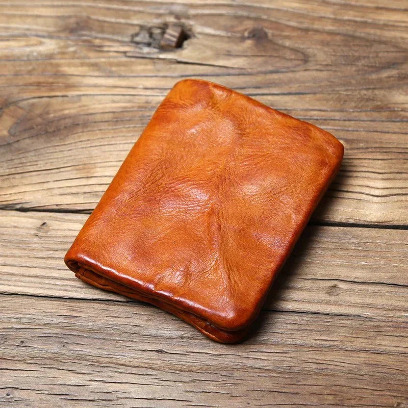 Severo Rustic Leather Wallet, view 3 - Elena Harper