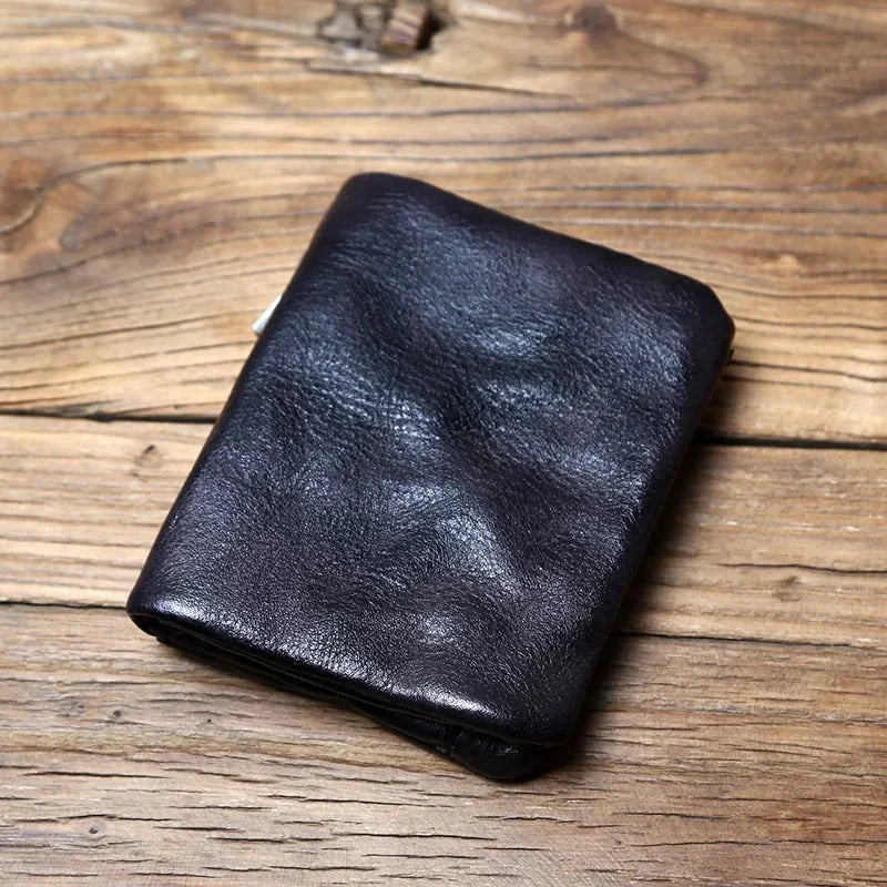 Severo Rustic Leather Wallet, view 4 - Elena Harper