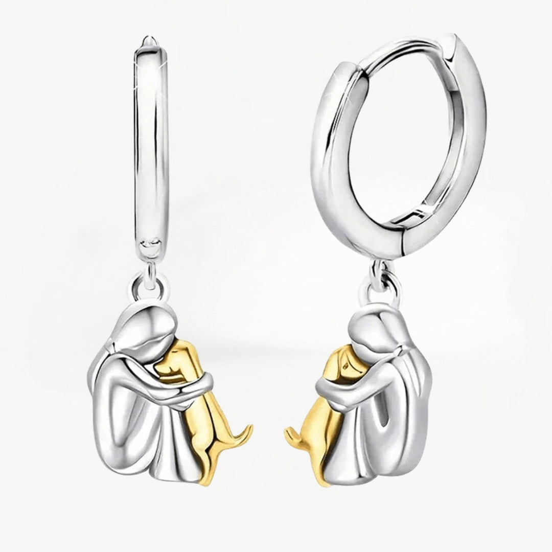 Elisa - Dog Icon Earrings (Round Closure)