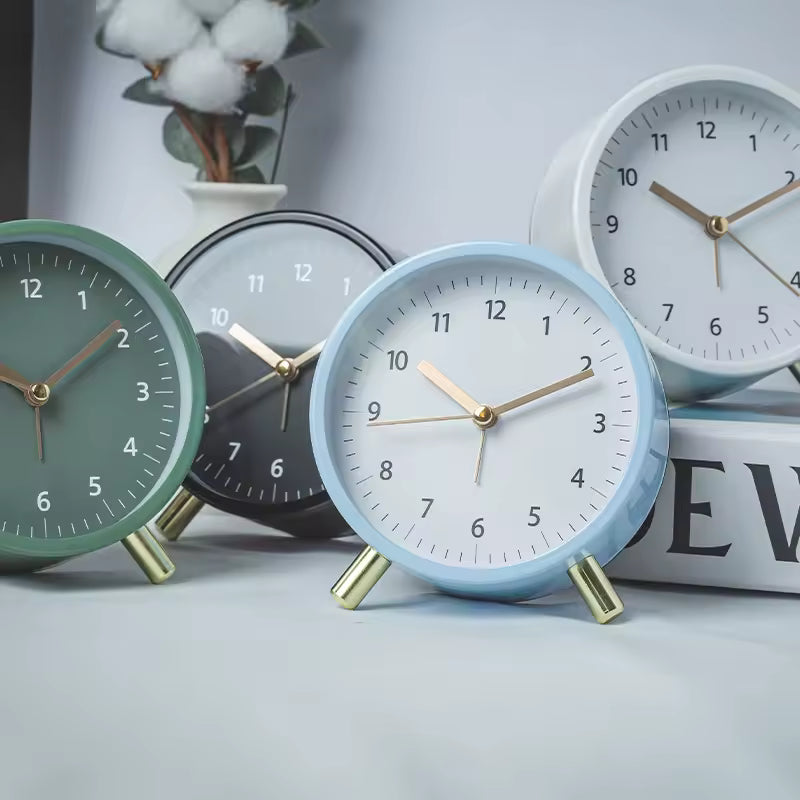 Silent Minimalist Table Clock | Scandinavian Design for Modern Homes