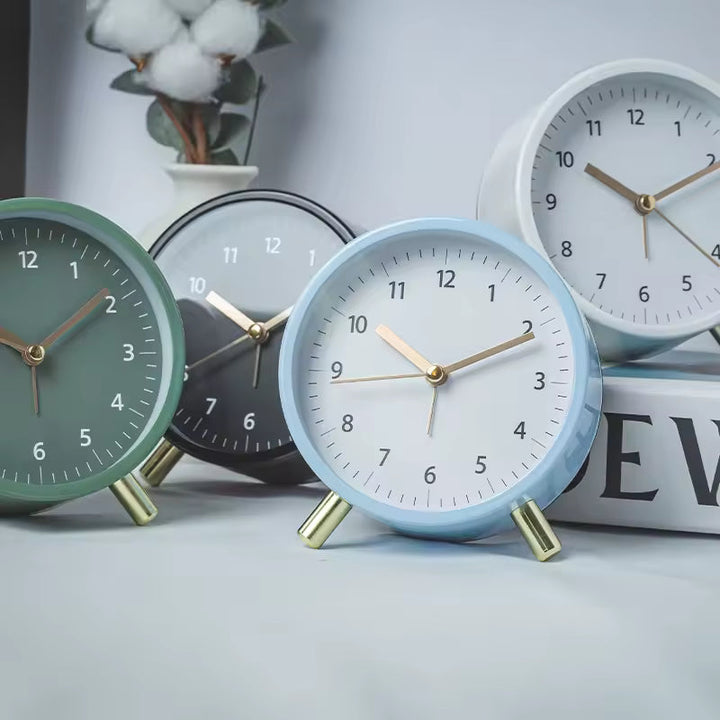 Silent Minimalist Table Clock | Scandinavian Design for Modern Homes