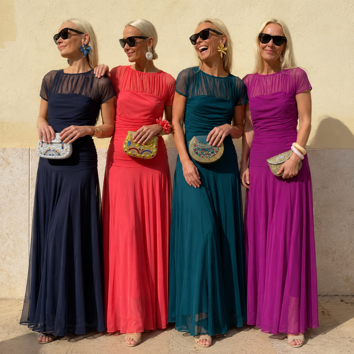 Lesliy Elegant Chiffon Dress, view 5 - Elena Harper