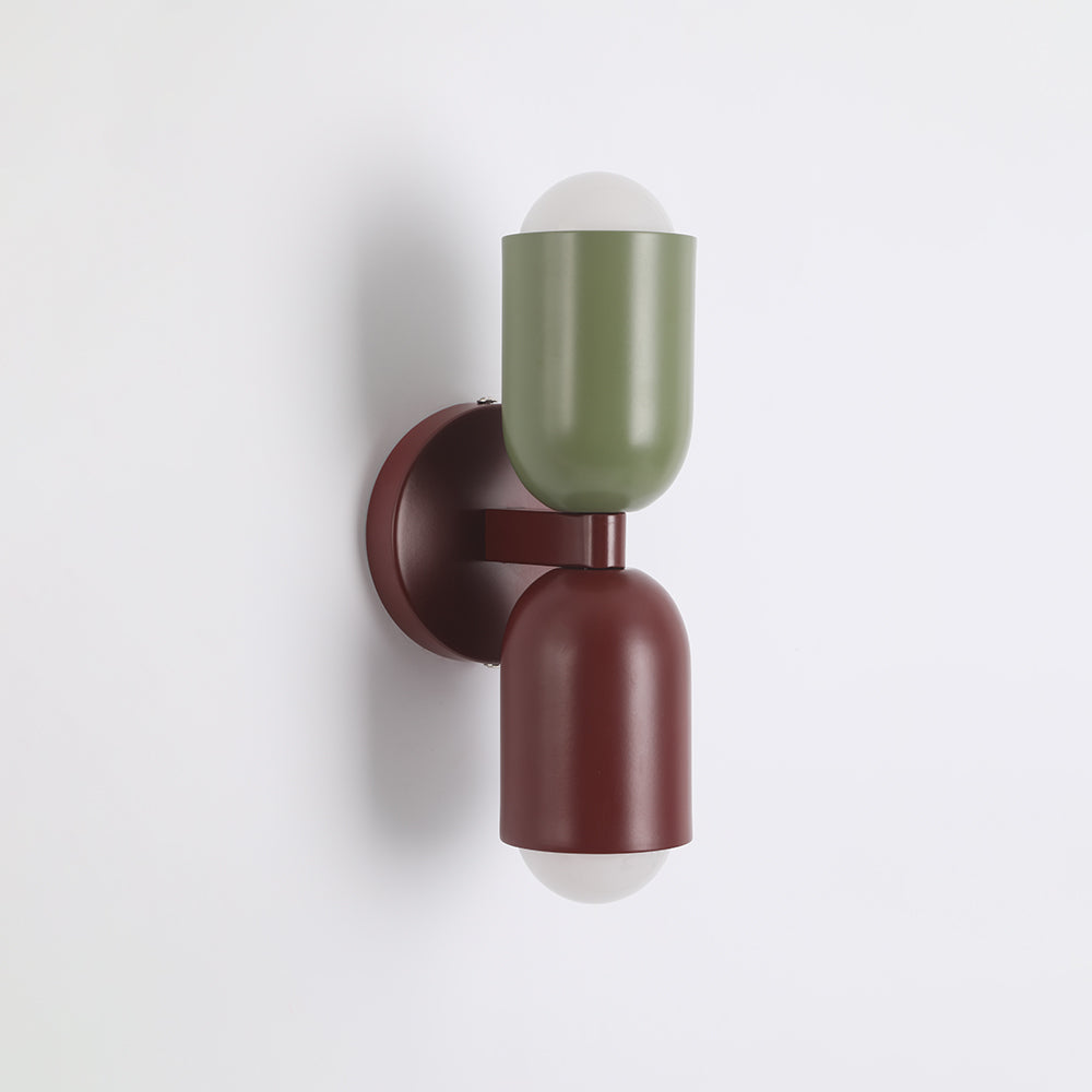 Colorful Double-Headed Wall Sconce – Modern Design