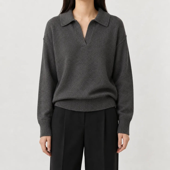 Women's V-Neck Long Sleeve Sweater - Soft and Easy