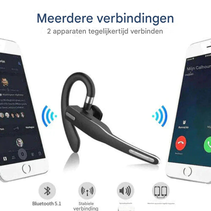 Bluetooth 5.1 Noise Cancelling Headset met dubbele microfoon voor mannen