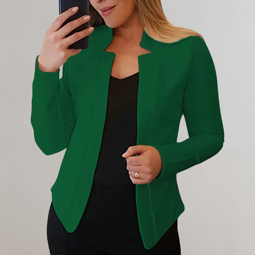 Slim Fit Blazer Without Closure for Women