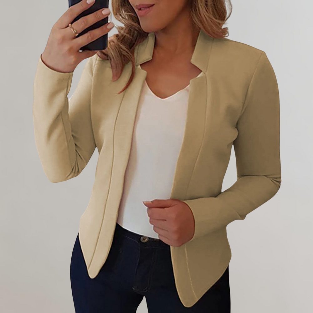 Slim Fit Blazer Without Closure for Women