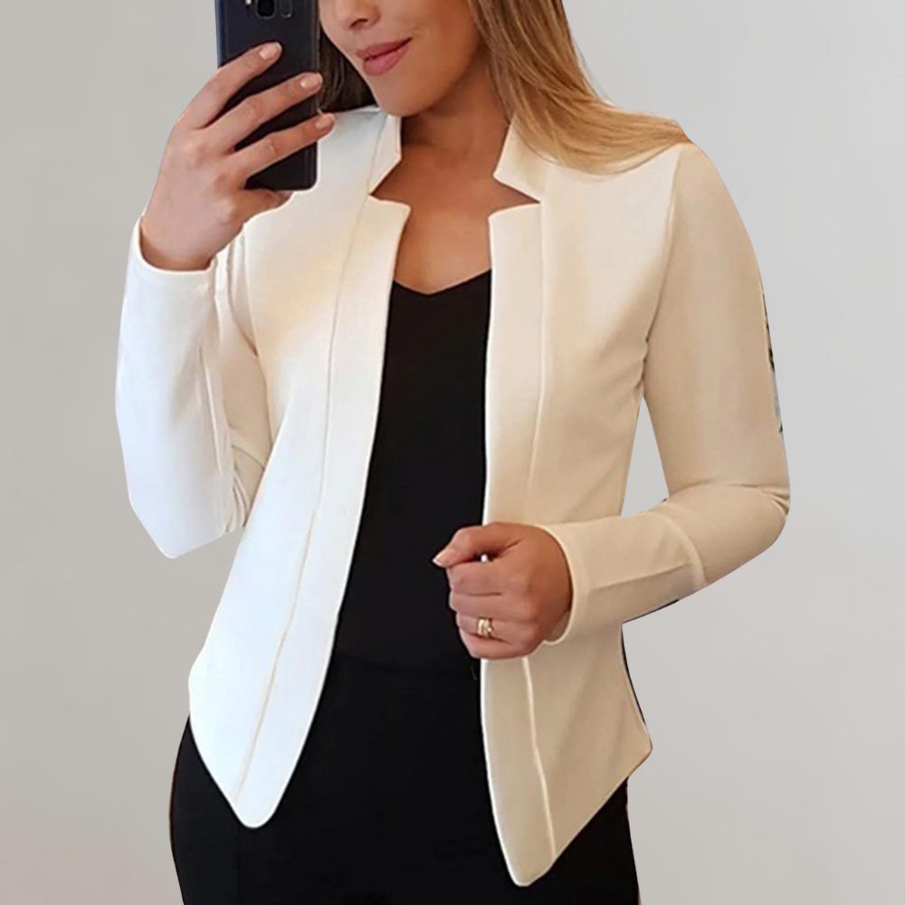 Slim Fit Blazer Without Closure for Women