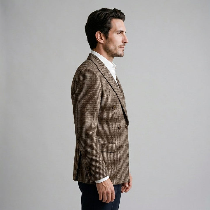 Slim Fit Double-Breasted Blazer for Men