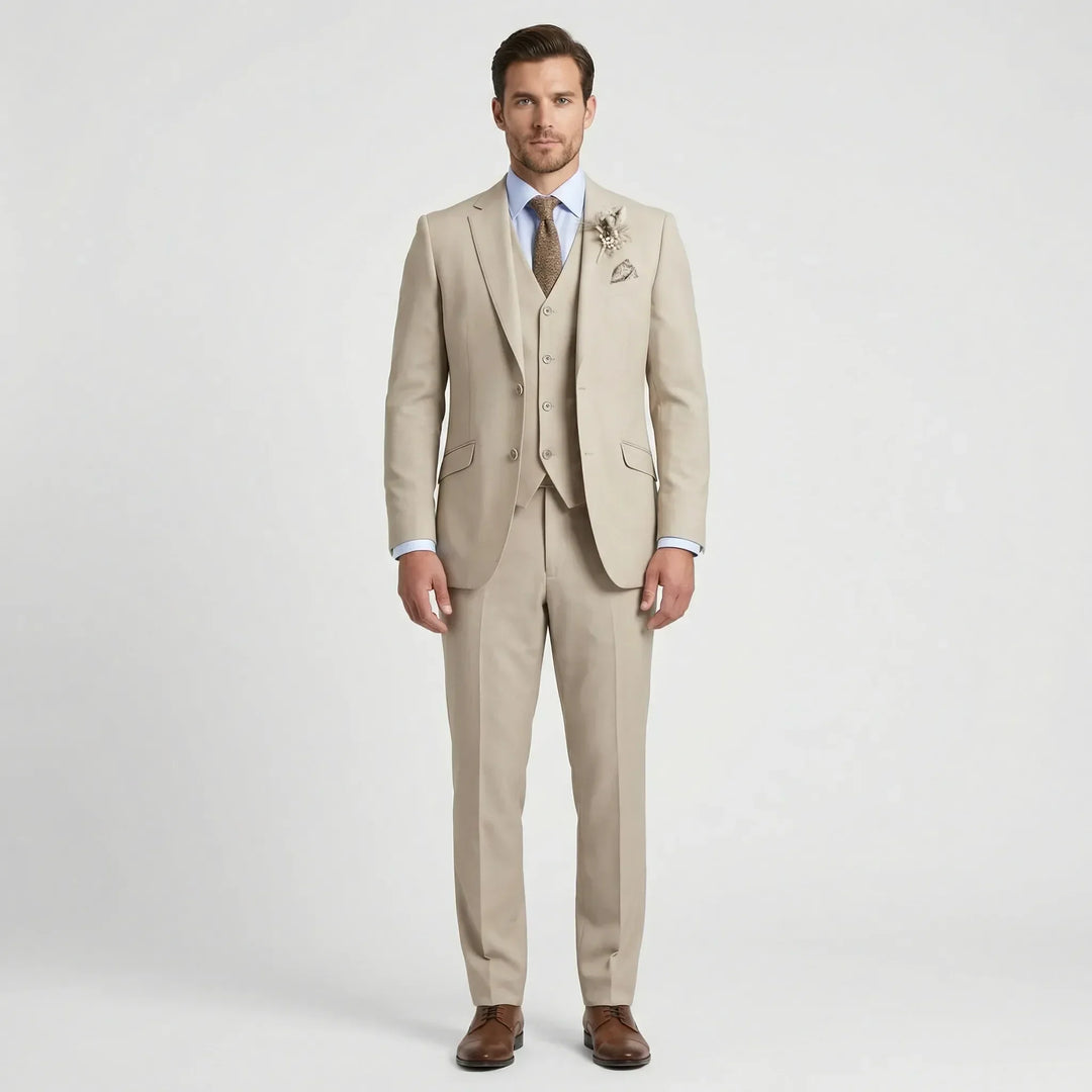 Slim-Fit Three-Piece Suit - Elena Harper