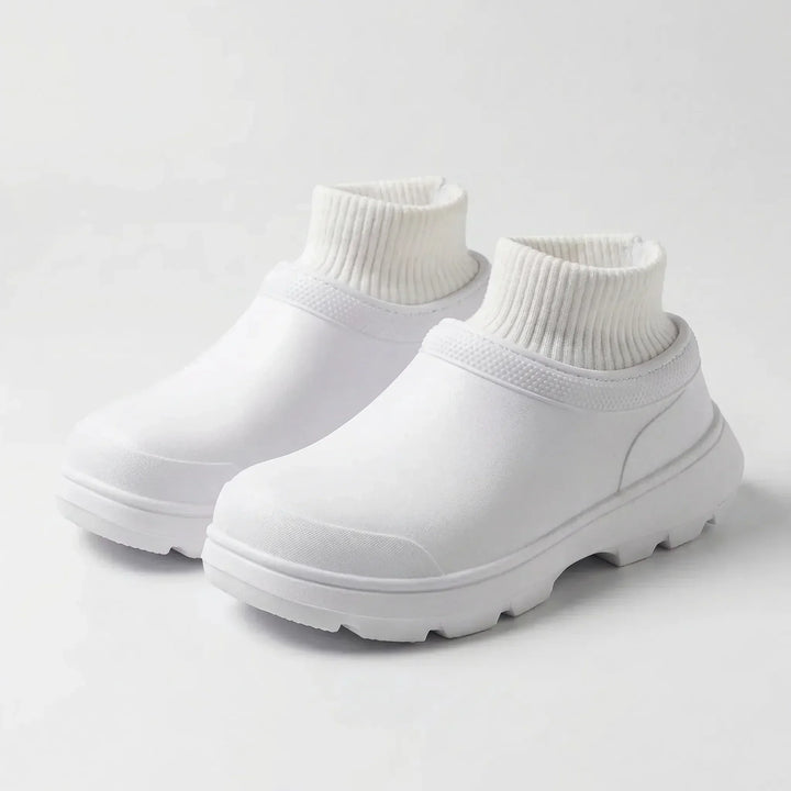 Ladies Waterproof Clogs with Knitted Cuff