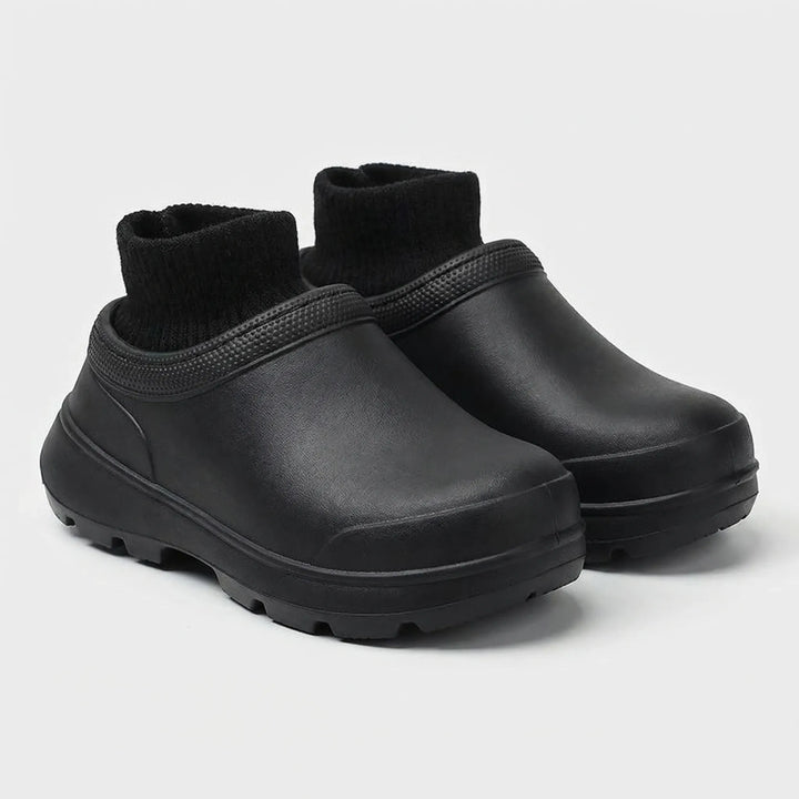 Ladies Waterproof Clogs with Knitted Cuff