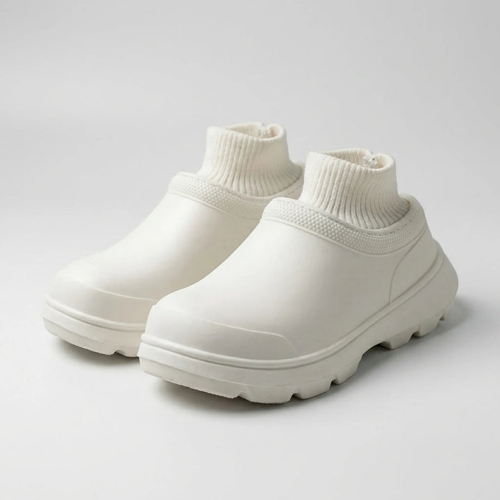 Ladies Waterproof Clogs with Knitted Cuff