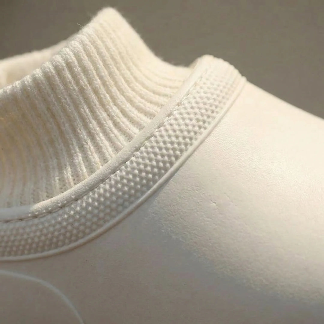 Ladies Waterproof Clogs with Knitted Cuff