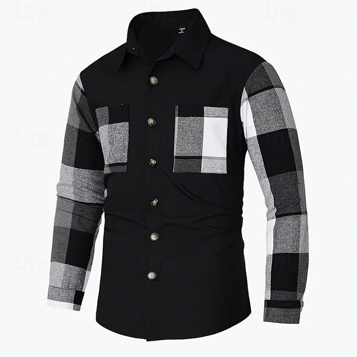 Elliot | Modern Patchwork Shirt Jacket