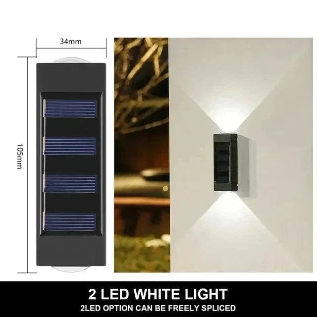 Solar LED Outdoor Wall Light - Waterproof & Durable IP65