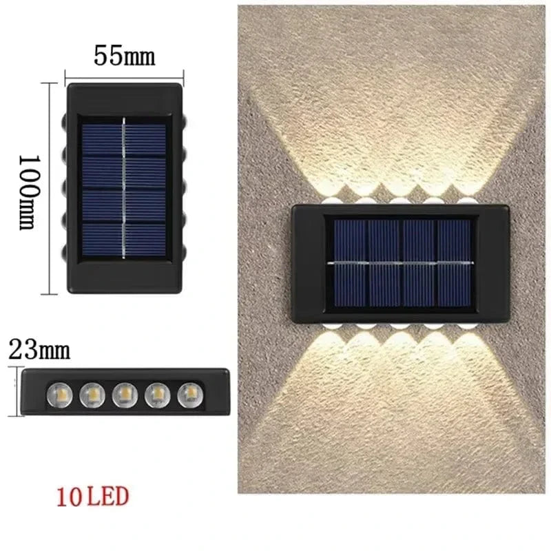 Solar LED Outdoor Wall Light - Waterproof & Durable IP65