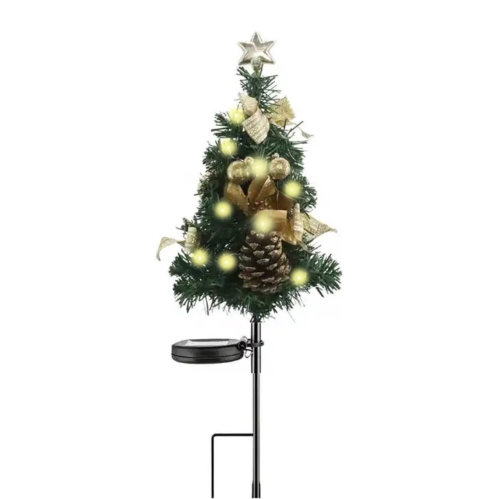 Solar-Powered Lighted Mini Christmas Tree - Elena Harper