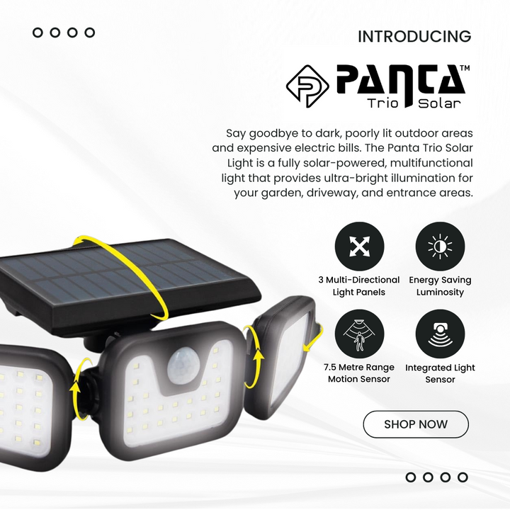 Solar-Powered Outdoor Lights with Motion Sensor