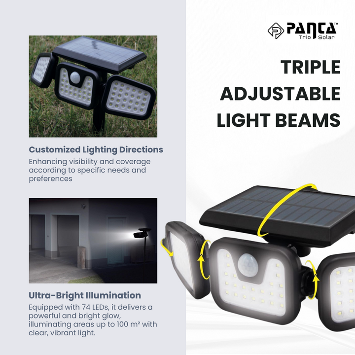 Solar-Powered Outdoor Lights with Motion Sensor