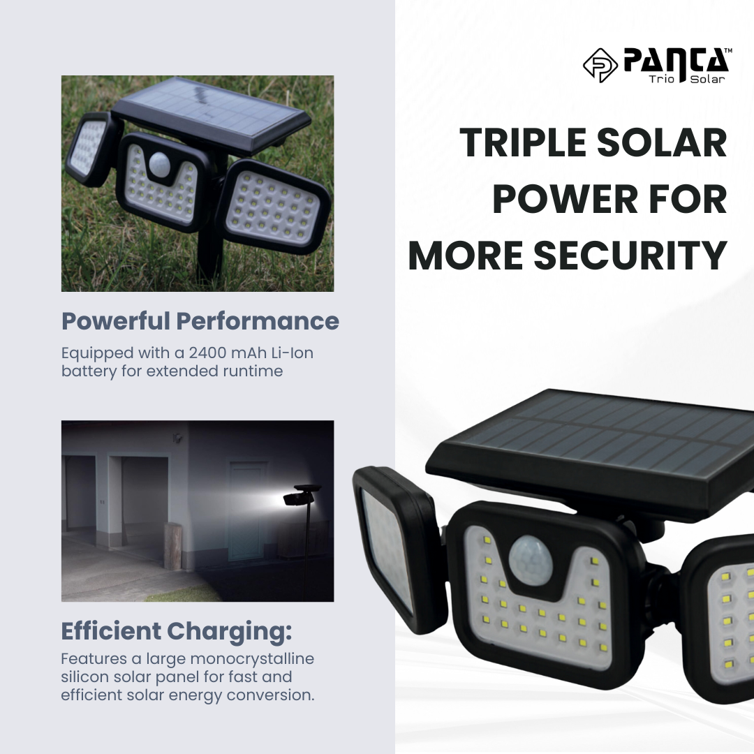 Solar-Powered Outdoor Lights with Motion Sensor