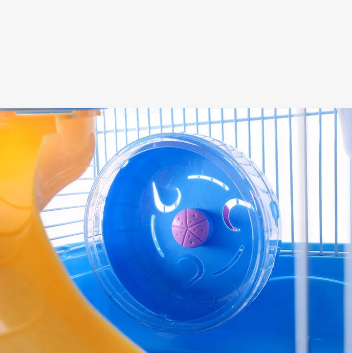 Spacious Hamster Cage for Small Rodents with Shelves & Bottle