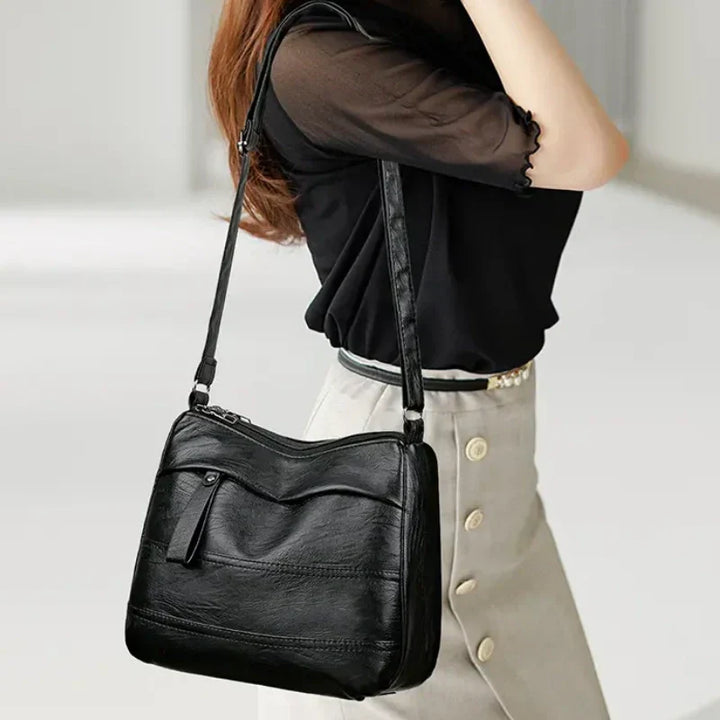 Matilda Multi-Layered Retro Shoulder Bag, view 7 - Elena Harper