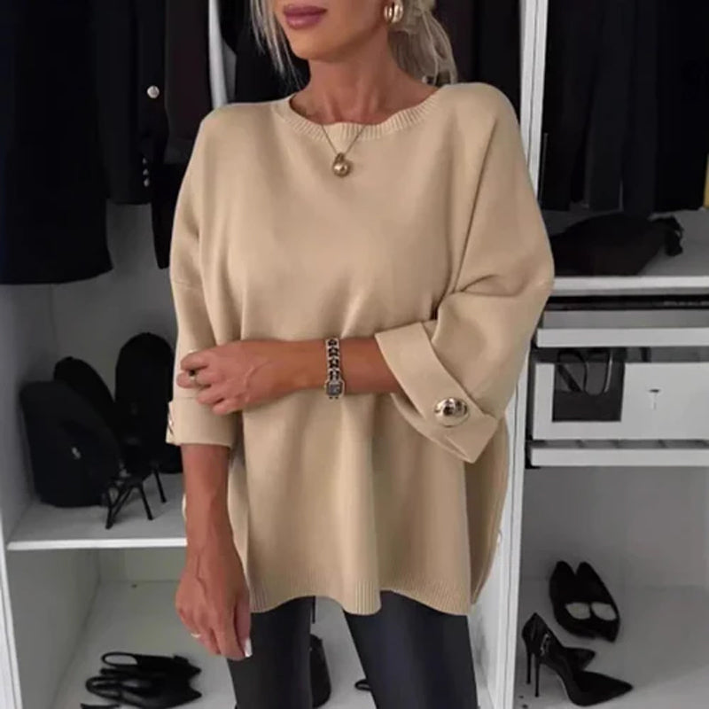 Millie - Elegant Button Sleeve Top