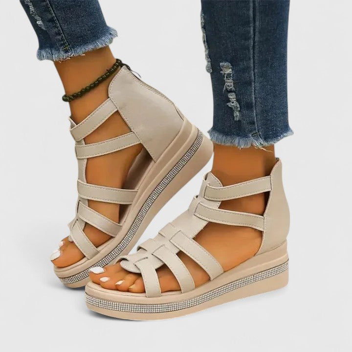 Women's Orthopaedic Sandals with Wedge Platform Sole for Summer