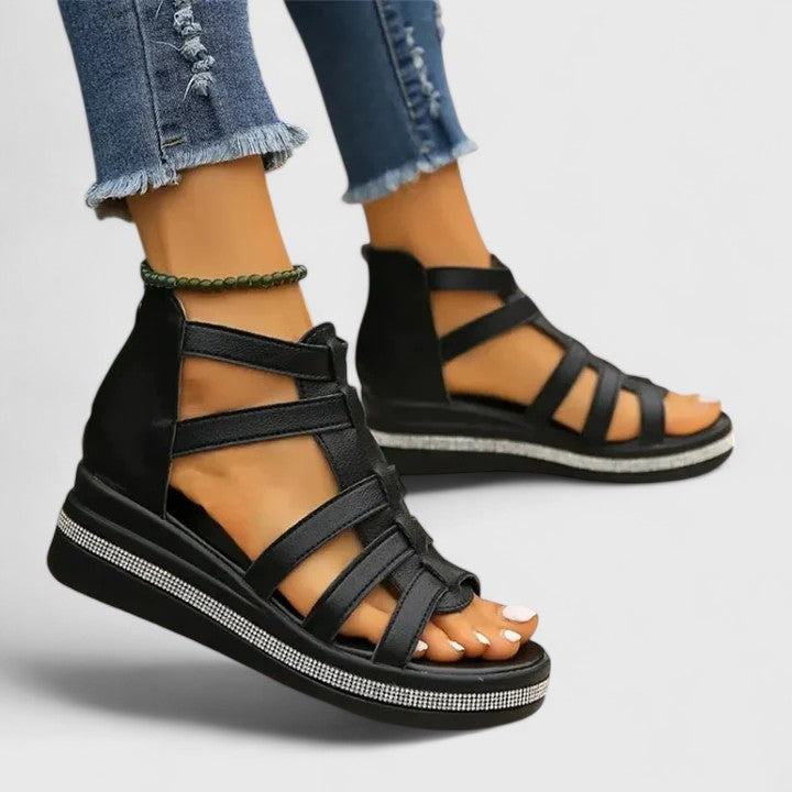Women's Orthopaedic Sandals with Wedge Platform Sole for Summer