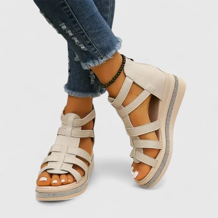 Women's Orthopaedic Sandals with Wedge Platform Sole for Summer