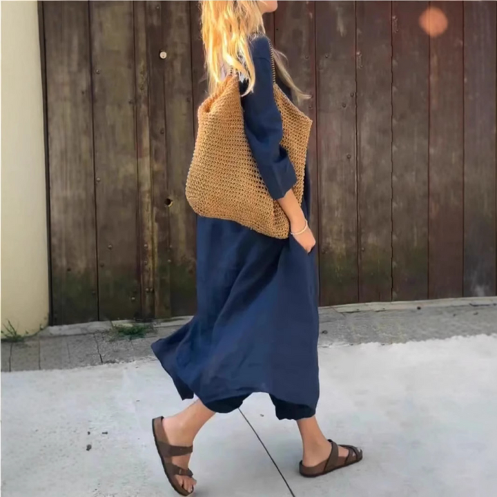Abby 2 Piece Set with Relaxed Pockets and V-Neck - Elena Harper