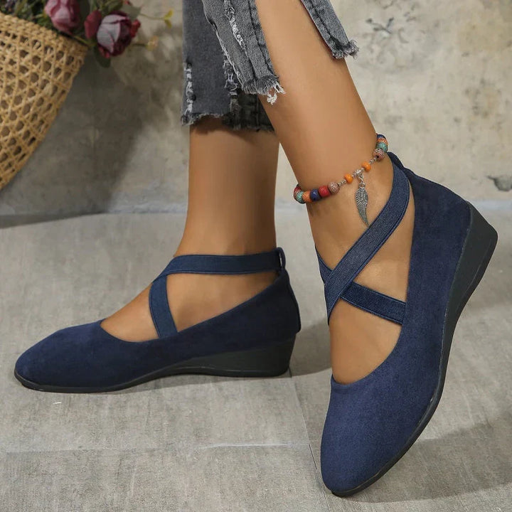 Delphine Comfort Wedge Ballet Flats - Elena Harper