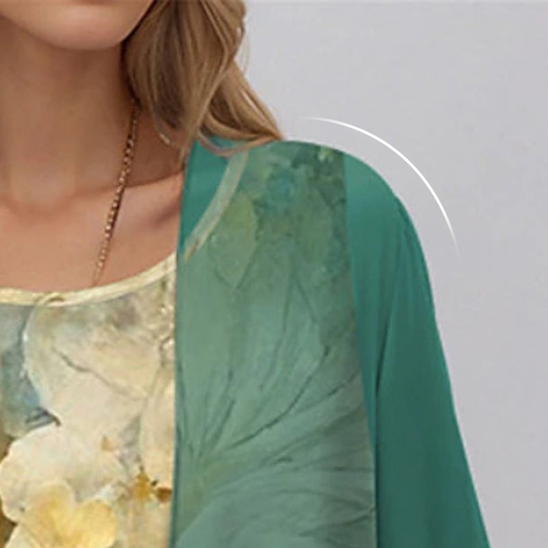 Verena Flowing Floral Two-Piece Dress, view 7 - Elena Harper
