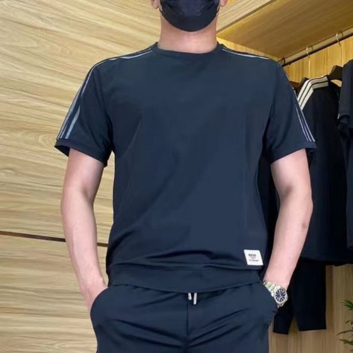 LAURENT MONACO | LUXURY MATERIAL SUIT WITH ELASTIC