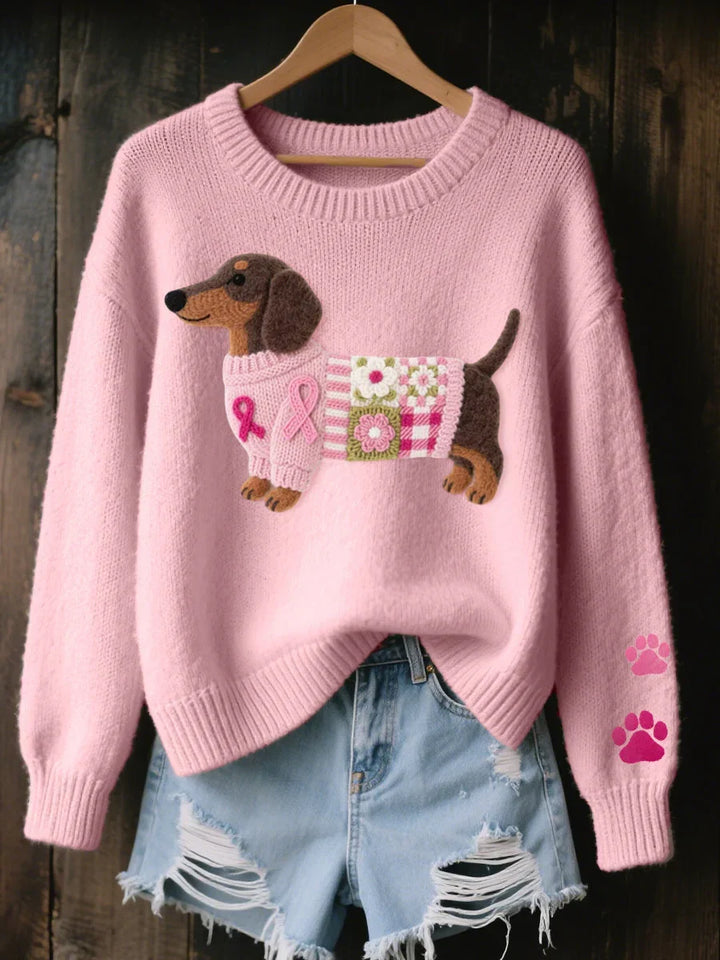 Claire Heartwarming Dog Knit Sweater - Elena Harper