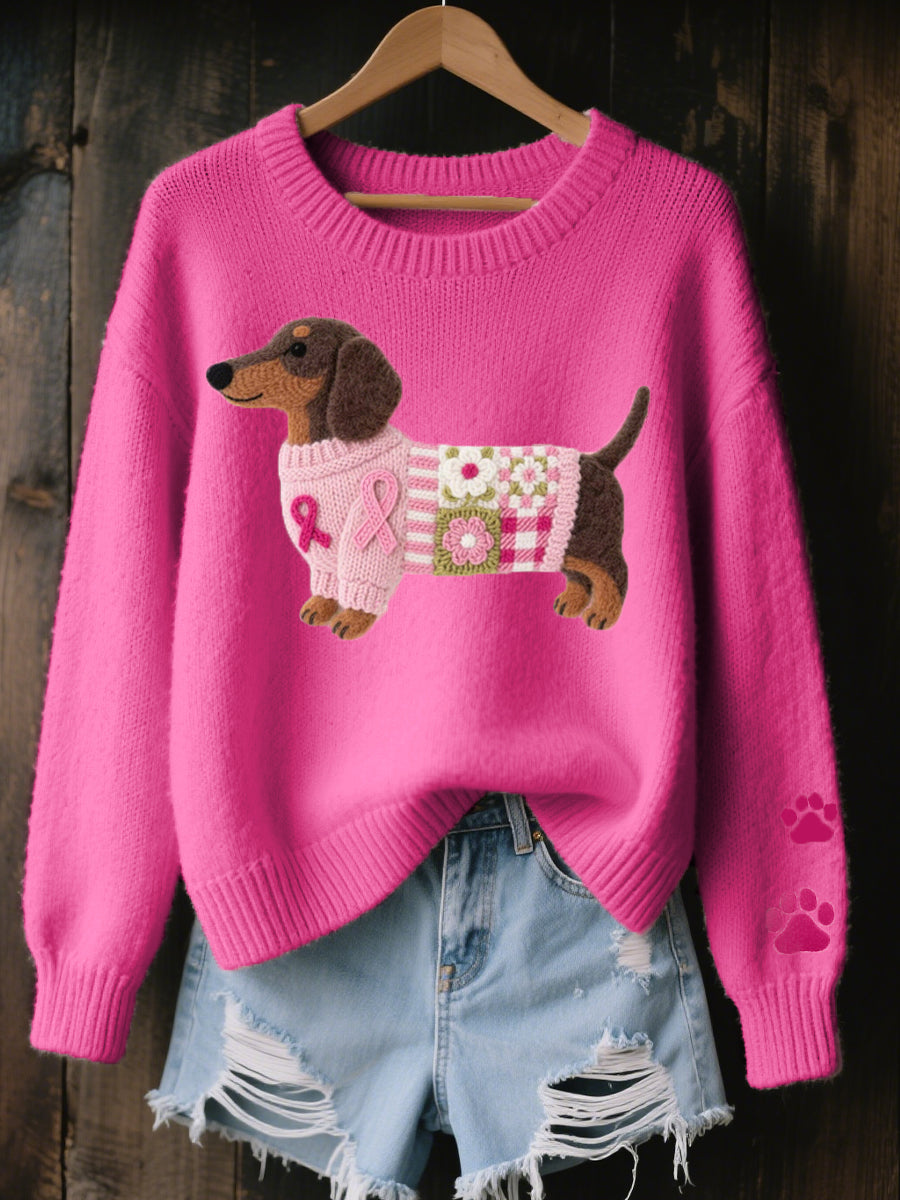 Claire Heartwarming Dog Knit Sweater - Elena Harper