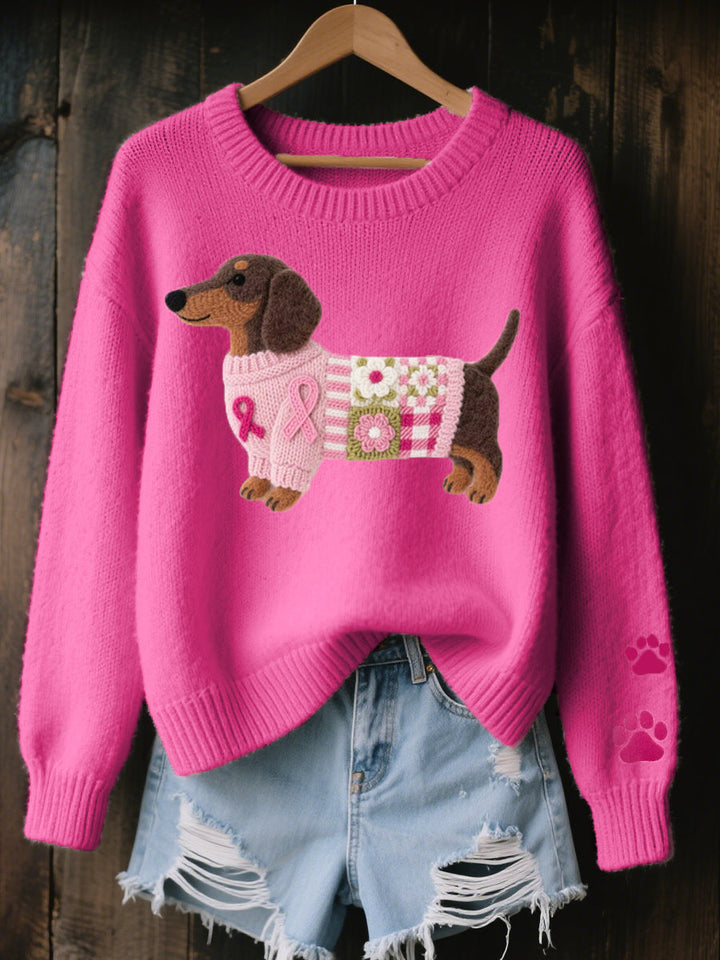 Claire Heartwarming Dog Knit Sweater - Elena Harper