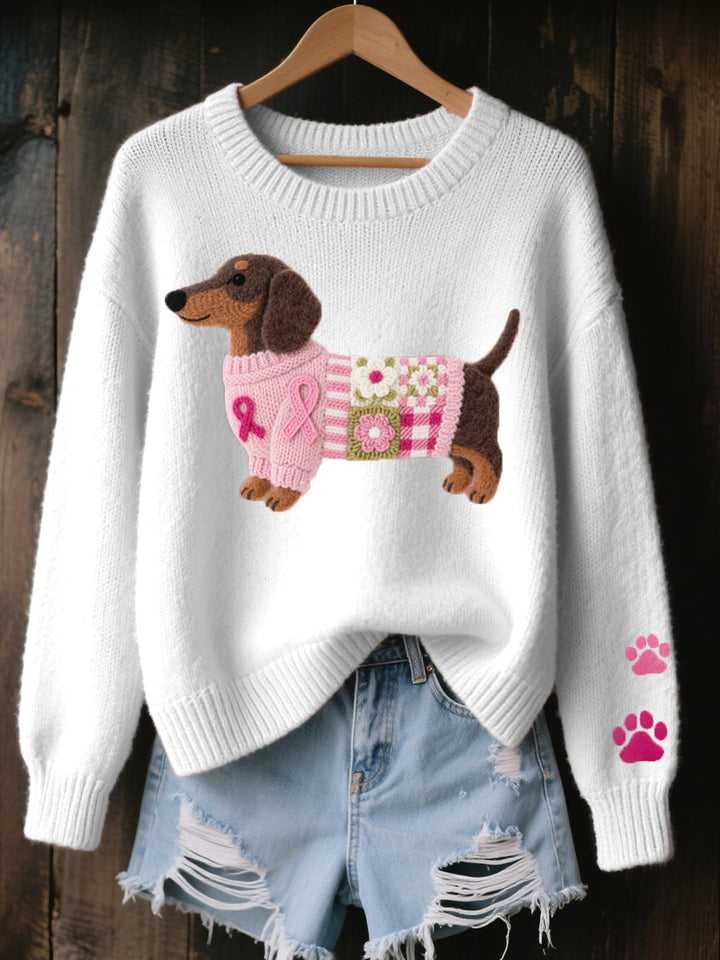 Claire Heartwarming Dog Knit Sweater - Elena Harper