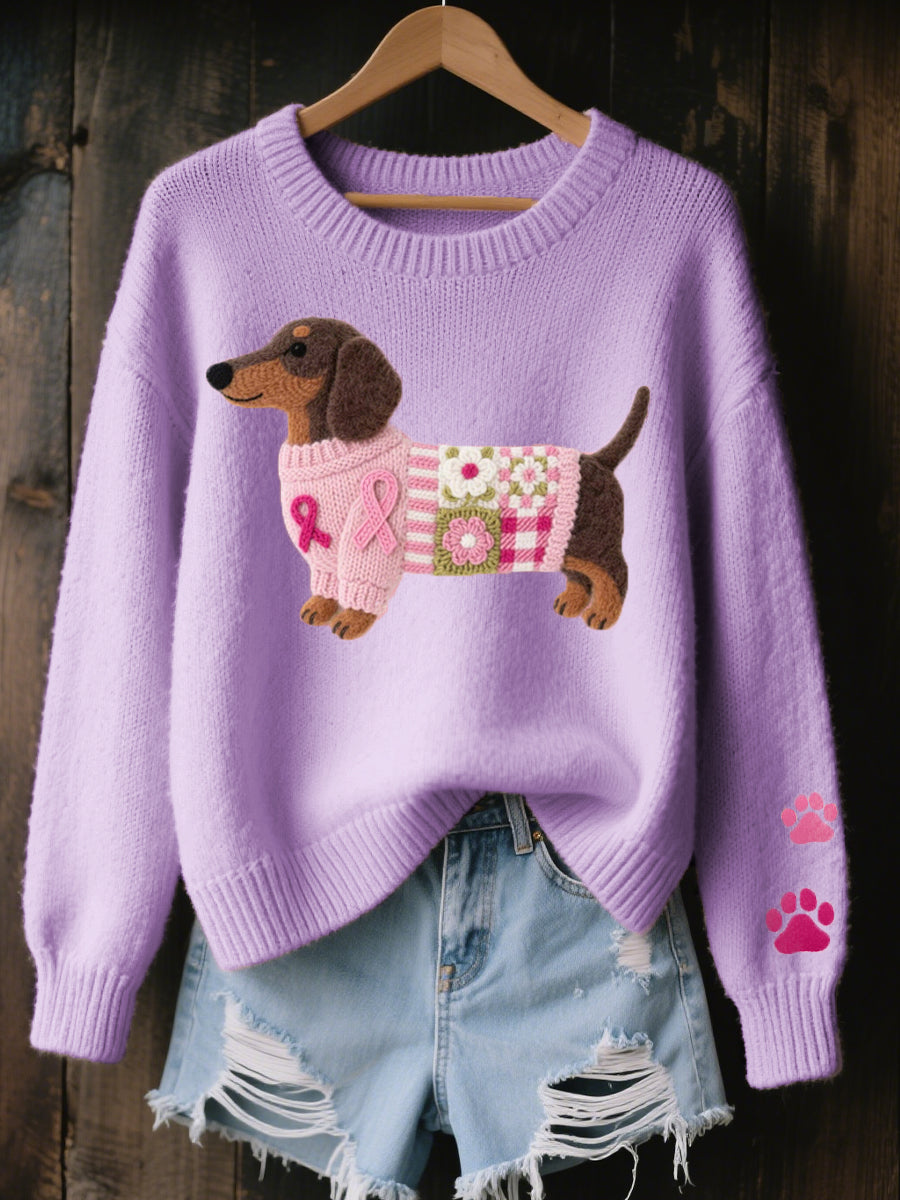 Claire Heartwarming Dog Knit Sweater - Elena Harper