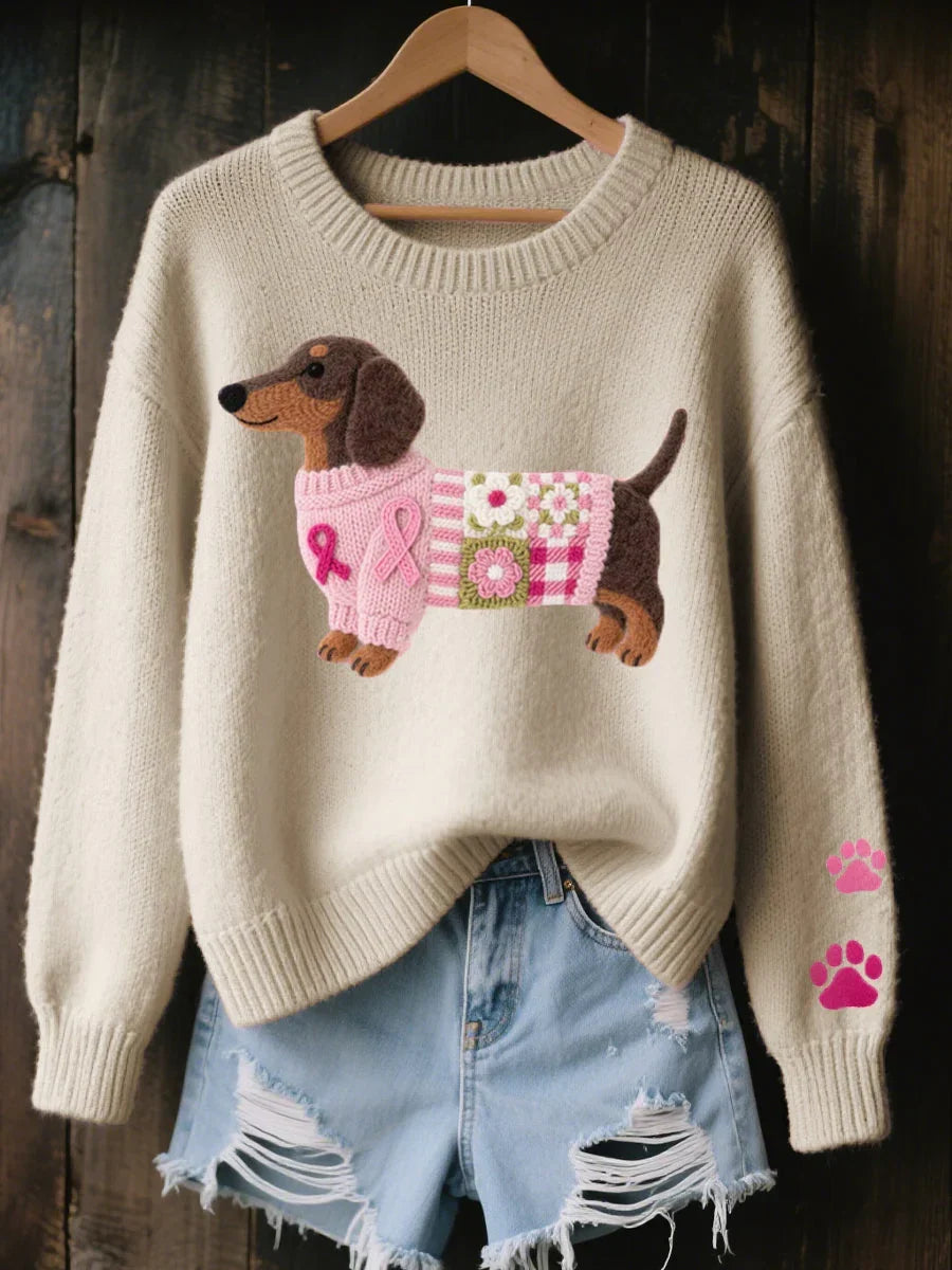 Claire Heartwarming Dog Knit Sweater - Elena Harper