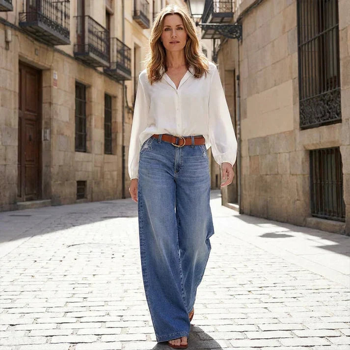 Rena™ | Modern Wide Leg Jeans
