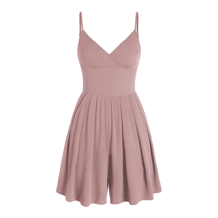 Women's Jumpsuit with Integrated Shorts and Flared Skirt