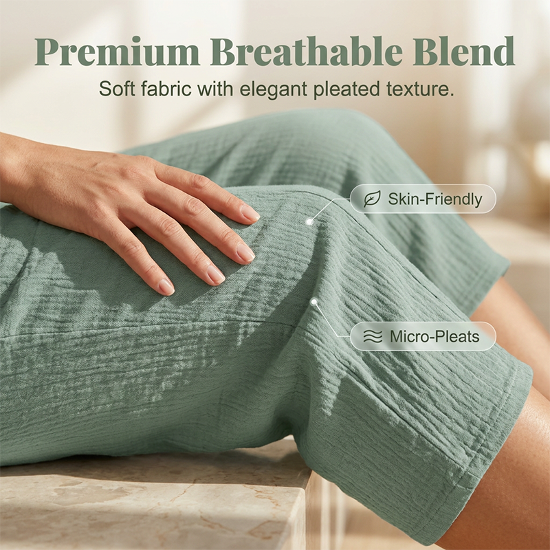 Lightweight Women's Capri Pants in Breathable Cotton Linen