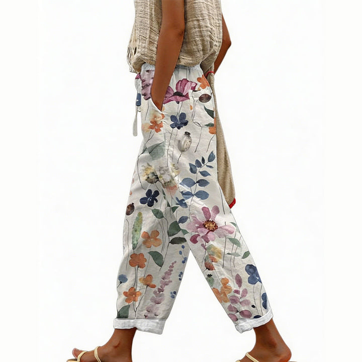 Women's Floral Print Wide-Leg Shorts