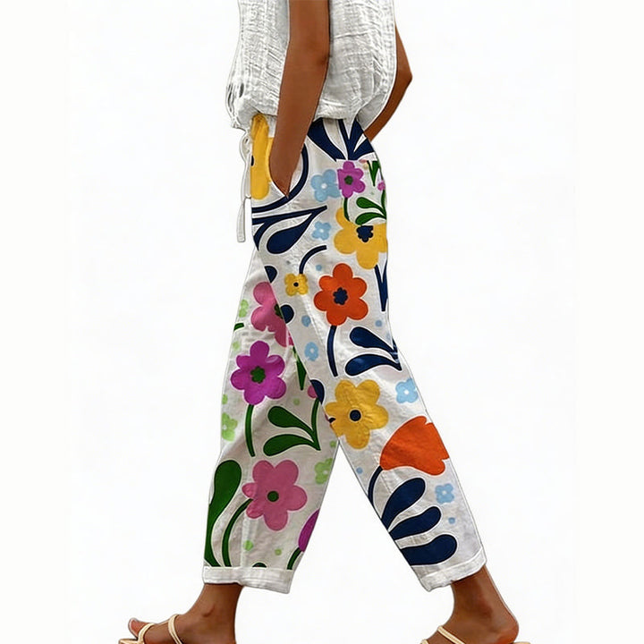 Women's Floral Print Wide-Leg Shorts