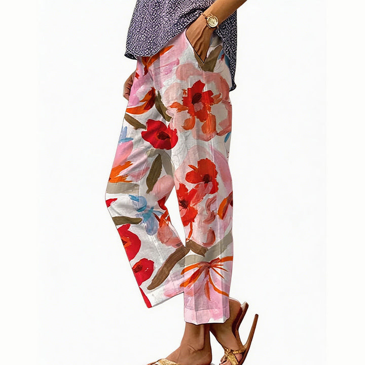 Women's Floral Print Wide-Leg Shorts